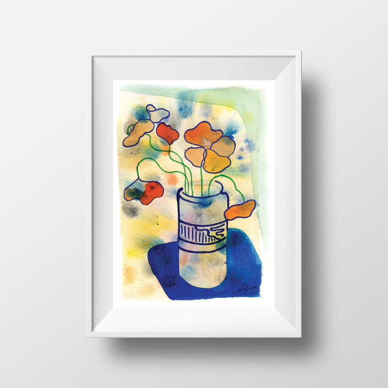 VASE ART PRINT A4