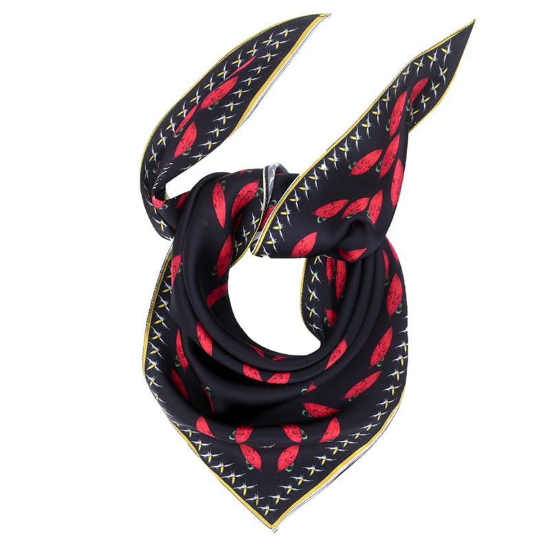 DAYLILY TRIANGLE SILK NECK SCARF