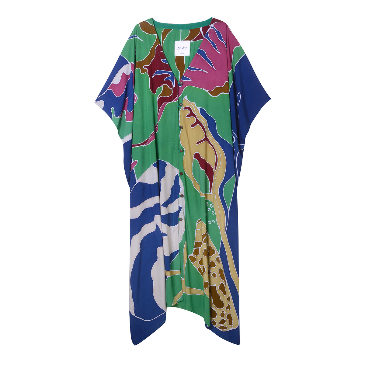 Mara Batik Kaftan Bright Green